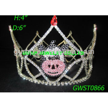 Tierrhinestone Runde Krone Tiara